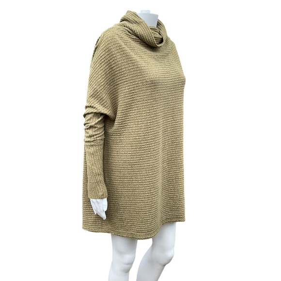 We The Free Womens Kitty Thermal Tunic sz XS Army Green Waffle Casual Oversized - Picture 9 of 14